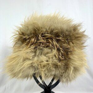 Red FOX Fur Cap Hat Head Accessory “Hot Heads” By FUR FLYERS Vintage 1960s